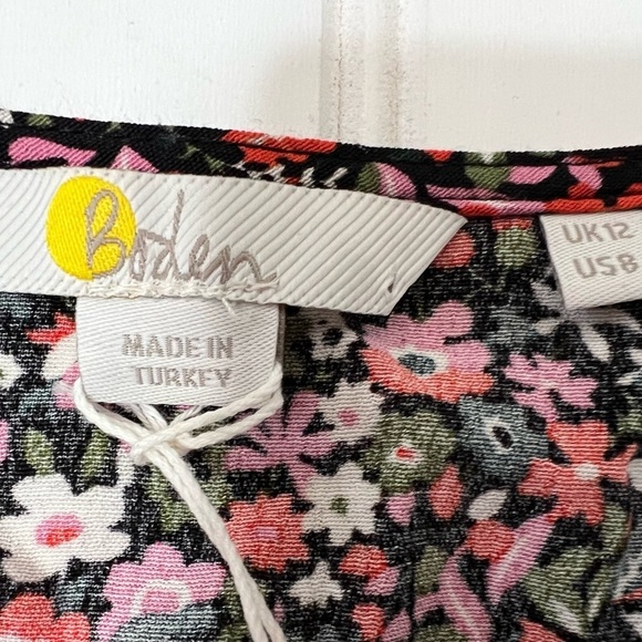 Boden Blouse Popover Shirt Top Floral Printed V Neck 8 NEW. 1134 - Picture 4 of 5